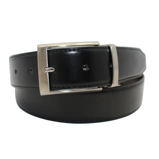 Custom Hot Sales Fashion Brand First Cowhide Leather Men Reversible Belt (35