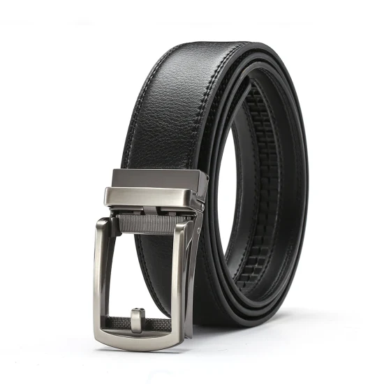 Wholesale Custom New Adjustable Casual Automatic Buckle Belt Fashion Lxurury Business Men Ratchet Genuine Leather Belts