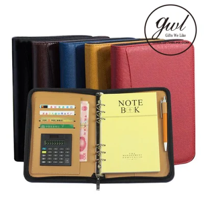 2018 Personalized Business Leather File Folder and Padfolio Portfolio Binder for Gift